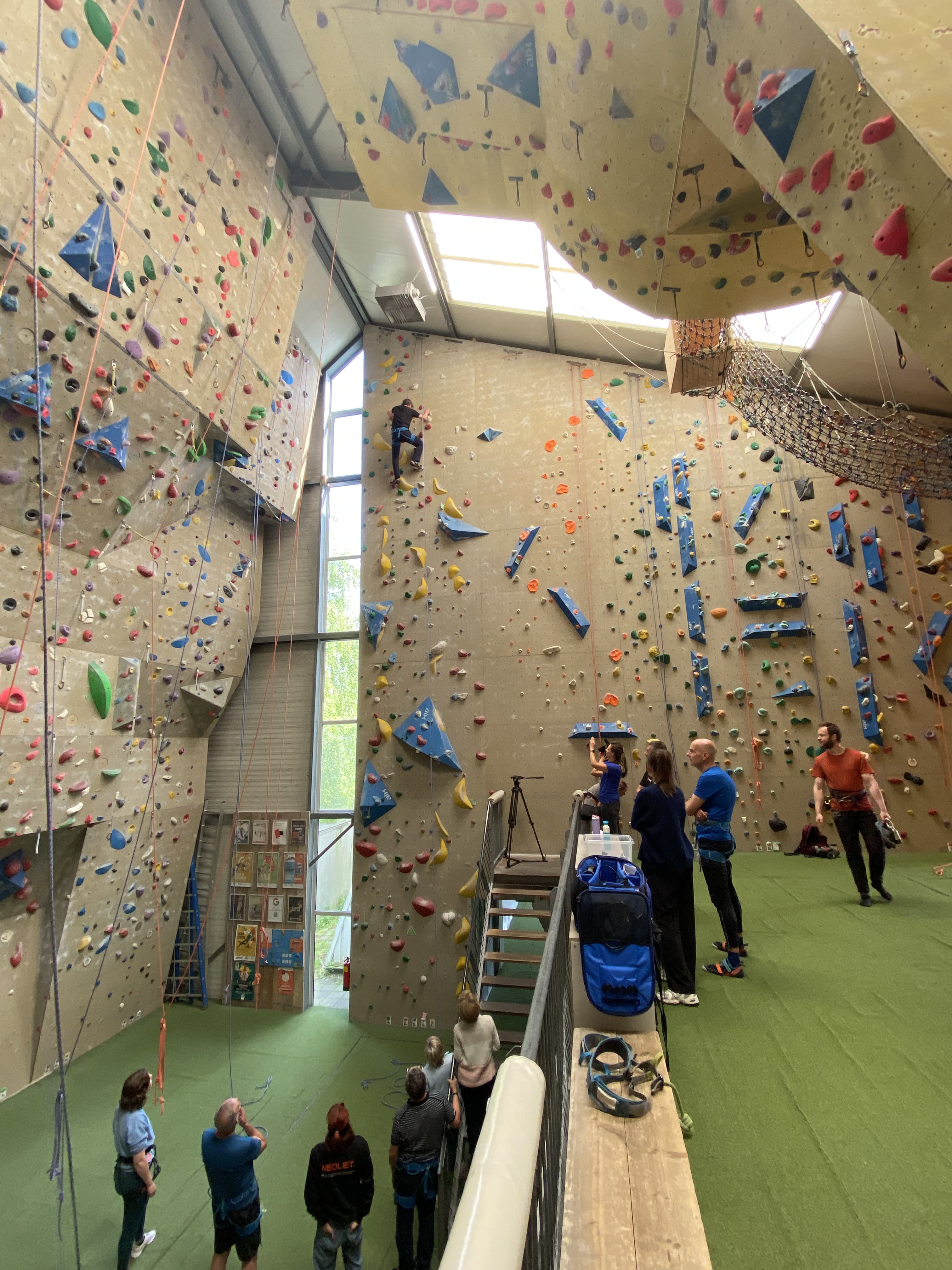 Klimmer op verticale route