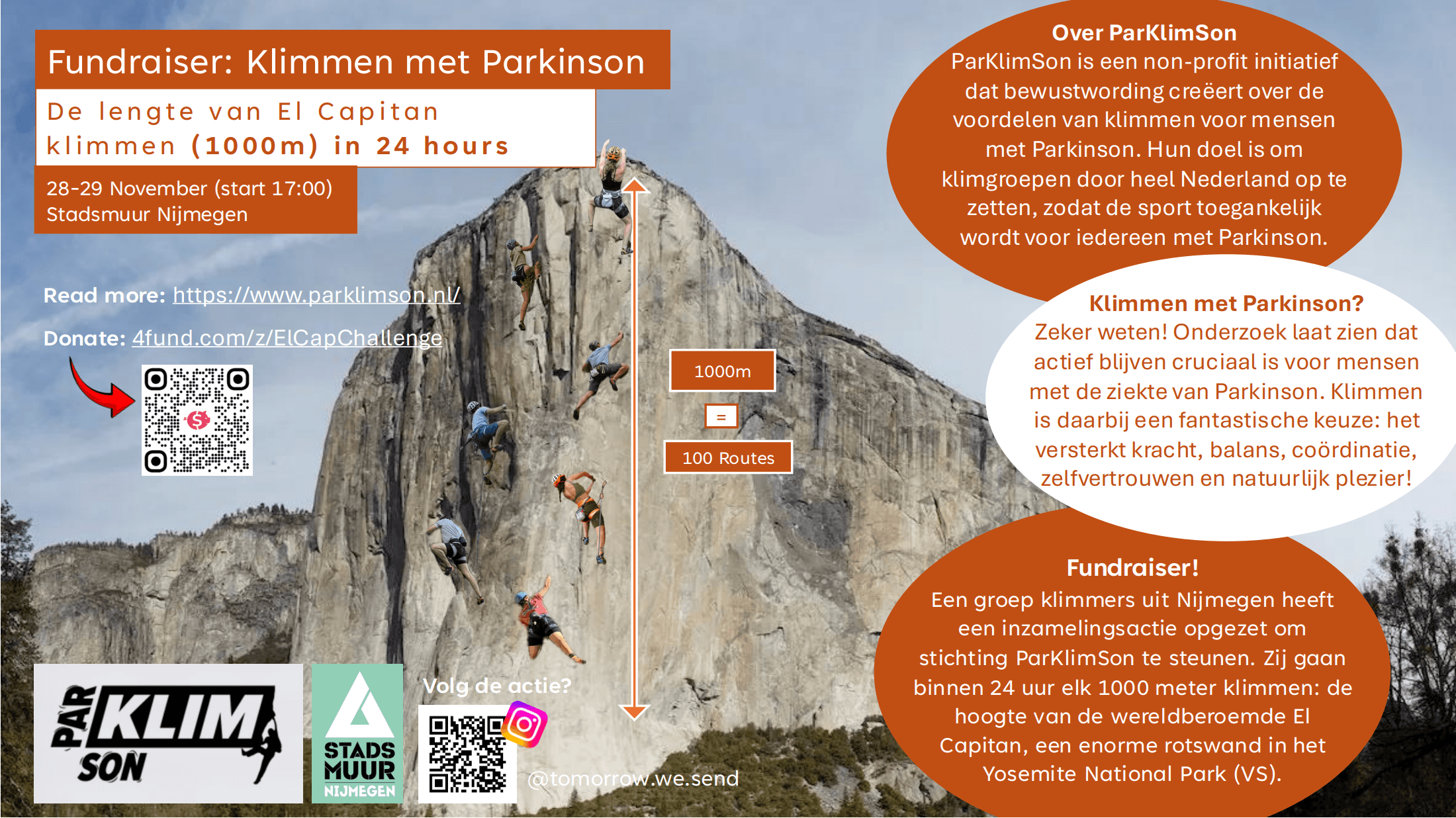 Fundraiser: klimmen met Parkinson – El Cap Challenge